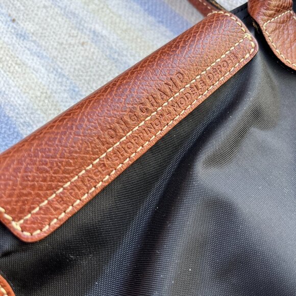 LONGCHAMP "Le Pliage - 'Shopping' - Modele Depose" - 11" height VVGUC - Picture 5 of 16